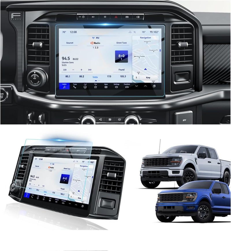 BIBIBO for 2025 F150 Screen Protector for 2021-2025 Ford F-150 (STX/XLT/Lariat/Platinum/Limited/Tremor/Raptor/King Ranch) SYNC4 12" Touchscreen[Tempered Glass Anti-Scratch ]2024 2025 F150 Pickup Accessories - Image 1